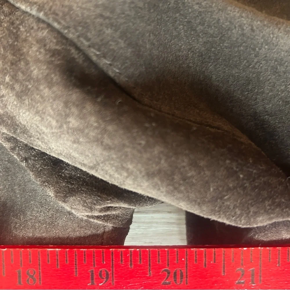 Eddie Bauer Women's Seattle Suede Leather Brown Jacket, Long Sleeves Zip, Size M - Picture 5 of 5